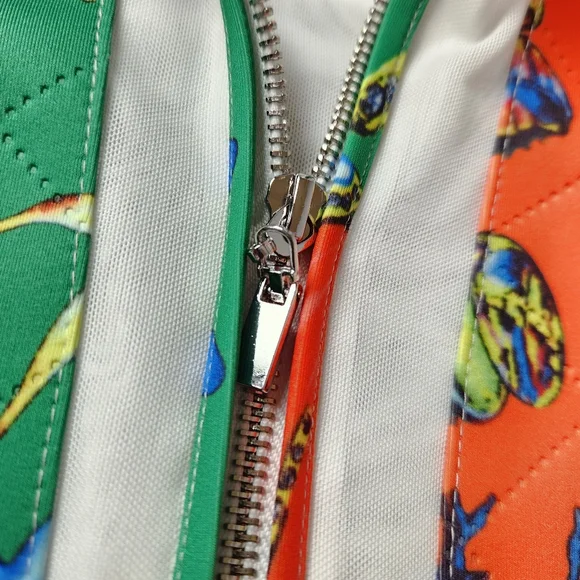 Oh La La Seashell Printed Quilted Scuba Mesh Combo Jacket, $320! Mixed Media - Picture 12 of 16